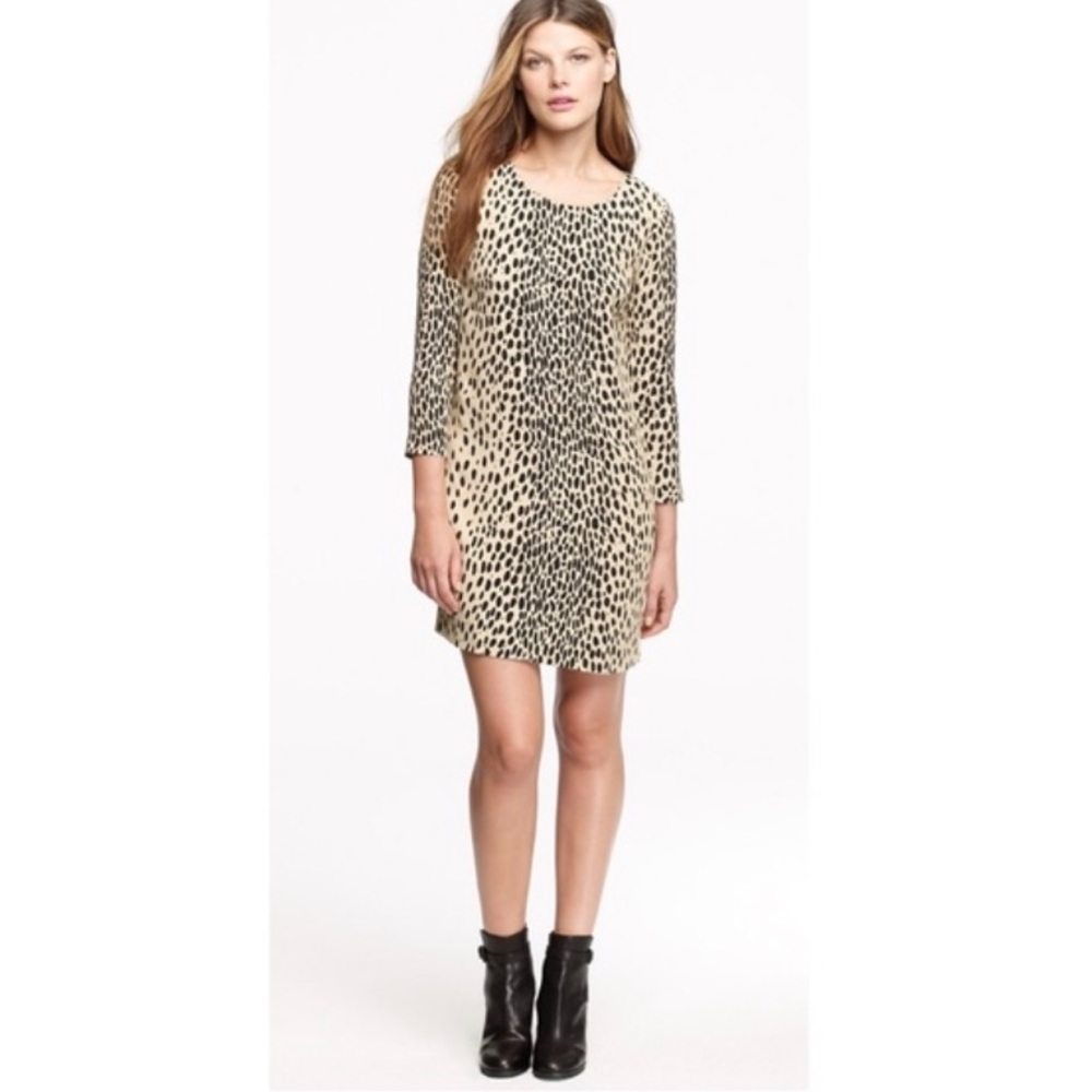 J Crew Factory Leopard Print Shift Dress